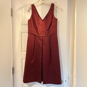Ann Taylor maroon satiny dress
